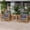 Dark Gray,Teak, variant on Patio Chairs 3 Piece Wood Patio Furniture with Coffee Table and Cushions, Selma Wood End Table Set Balcony Chairs for Porch, Deck, Backyard, 400lbs Support, Beige