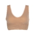thumbnail image 2 of VISgogo Sujetador deportivo sin costuras para mujer, sujetador de ropa interior de ajuste inalámbrico, tops de encaje con hebilla lateral cruzada frontal VISgogo moda, 2 of 7