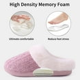 thumbnail image 4 of Litfun Fuzzy Slippers for Women Chenille Knit Fleece Slippers Memory Foam House Shoes, Pink, Size 11-12, 4 of 8