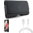 thumbnail image 1 of Case Belt Clip & Matte Screen Protector & 10ft USB-C Cable for Samsung Galaxy S22 Plus (S22+) - Combo Leather Swivel Holster & TPU Film Anti-Glare & Type-C Charger Cord Power, 1 of 20