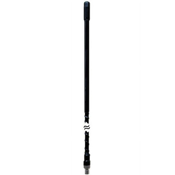 2 ft. 0.38 x 24 in. Thread Fiberglass Antenna, Black - Bulk