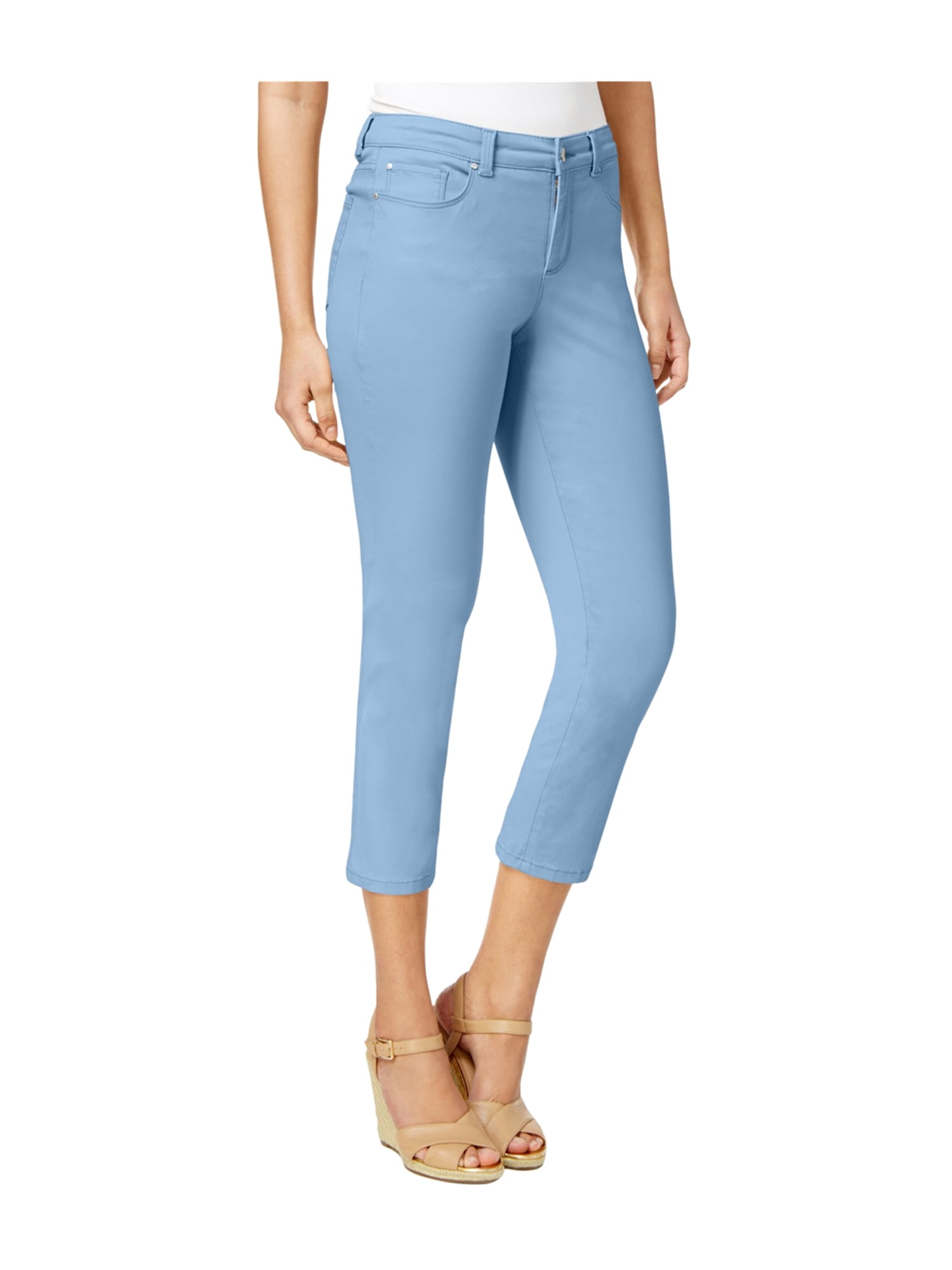 Charter Club Womens Textured Capri Casual Cropped Pants