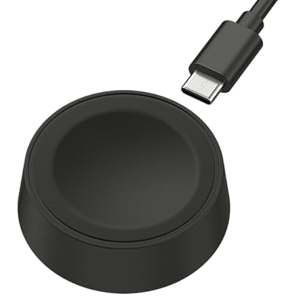 FU1999 Magnetic Charger Adapter for Samsung Galaxy Watch 5/6 Series, Galaxy Watch 4 Series, Reuse USB C Power Cable Portable Travel Wireless Cordless Charging Dock (Black)