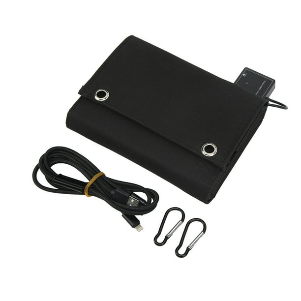 Solar Folding Plate Kit Environmental Friendly Solar Phone Charger With 8 Solar Panels 25W 5V With Climbing Buckle For Outdoor Work