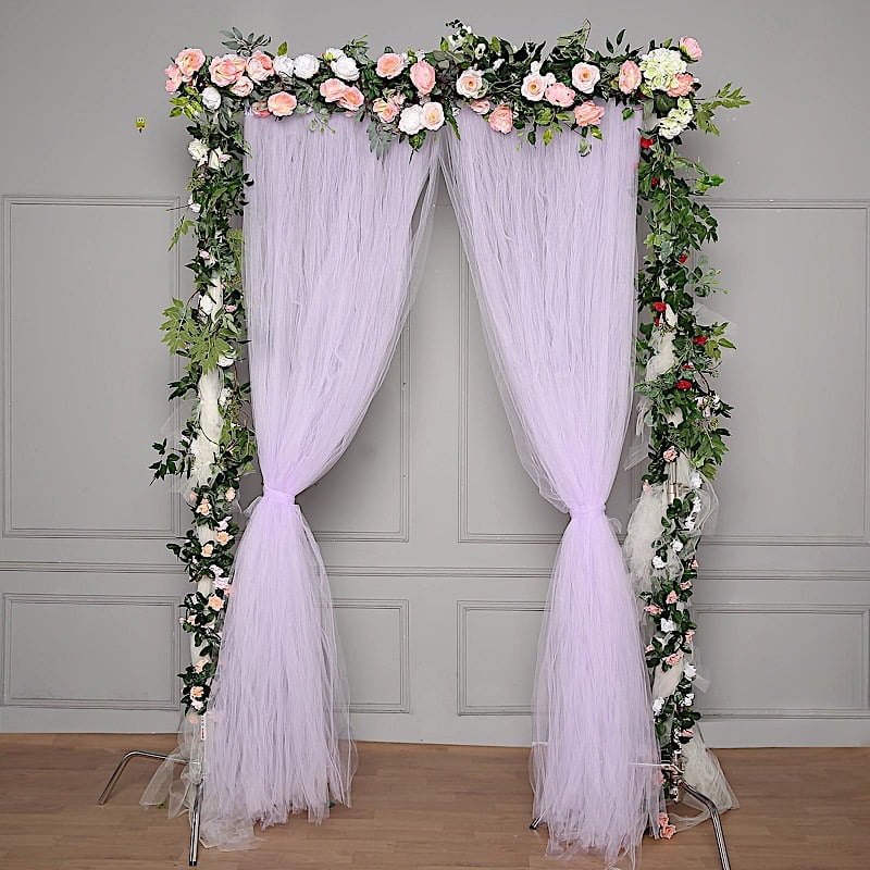 BalsaCircle 5 feet x 10 feet Sheer Tulle Curtain Backdrop Panels