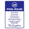 thumbnail image 1 of Pool Rules - No Exceptions Sign, Pool Sign,, 1 of 1