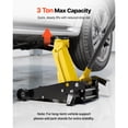 thumbnail image 5 of KFFKFF Low Profile Steel Floor Jack, 3 Ton Capacity, Hydraulic Racing Jack with Quick Lift Pump & Foot Pedal, Trolley Car Lift for SUVs and Pickups, Lifting Range 5.1"-19.7", 5 of 9