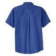 thumbnail image 6 of Mens Short Sleeve Easy Care Cotton/Polyester Shirt Royal/ Classic Navy Large, 6 of 6