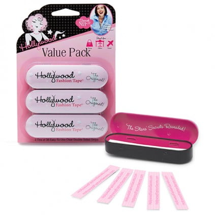 Hollywood Fashion Tape - 3pk - Pack of 3 with Sleek Comb