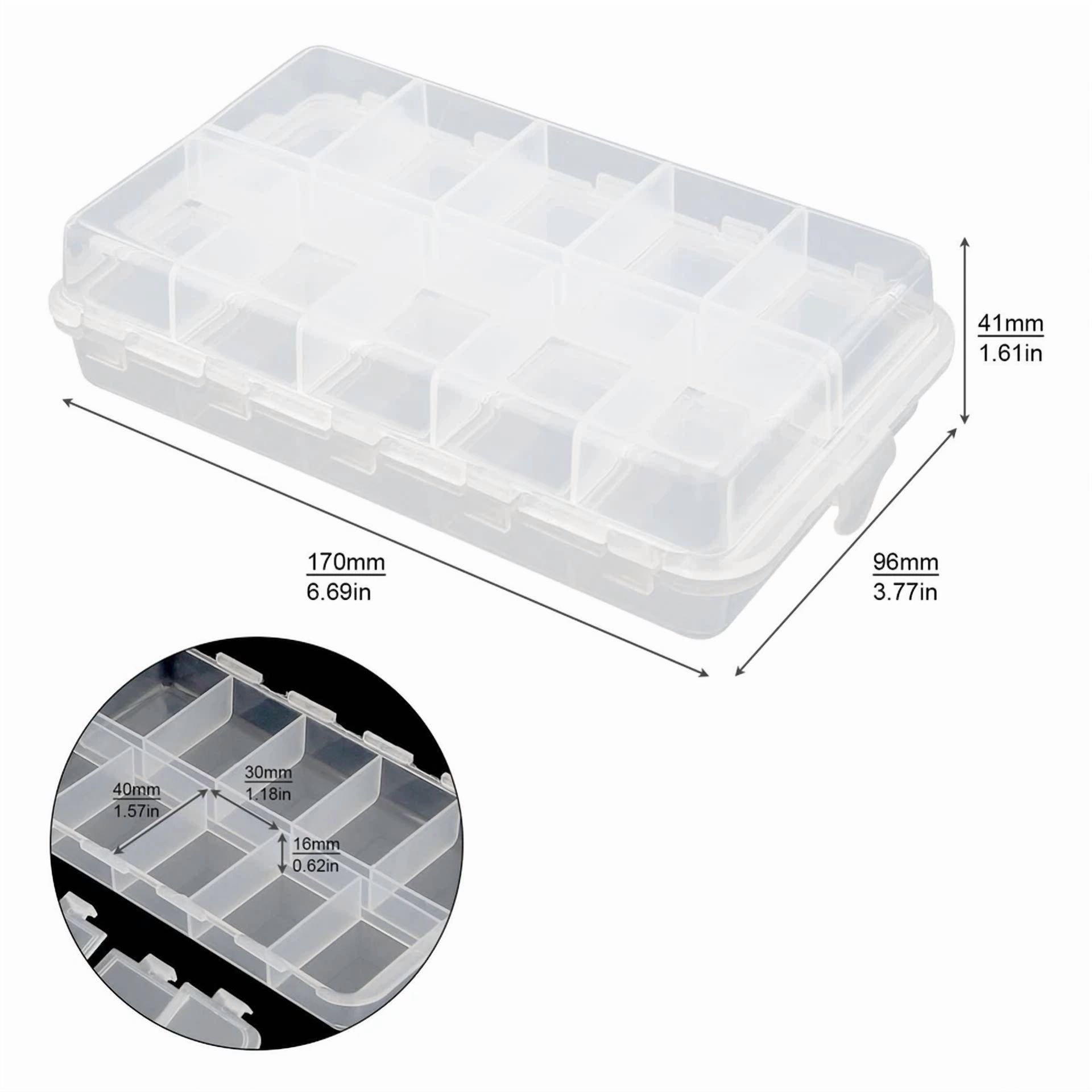 KNACK- Portable Fishing Tackle Box 2 Layers 20 Compartments Lures Baits Hooks Storage