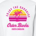thumbnail image 3 of Inktastic Summer Enjoy the Sunshine Outer Banks North Carolina in Pink Adult Sweatshirt, 3 of 4