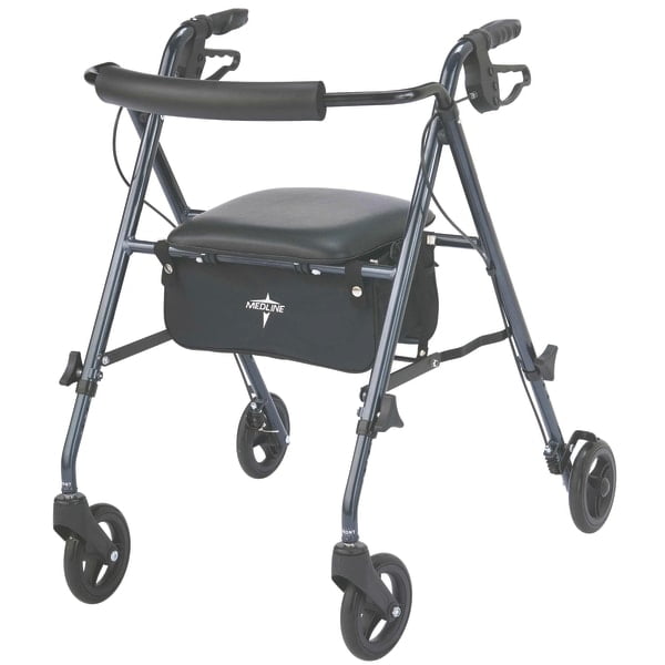Guardian Ultralight Rollator, 6" Wheels, Smoky Blue