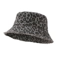 thumbnail image 4 of Jane Wardrobe Vintage Leopard Print Bucket Hat for Women, Frayed Brim Wide Brim UV Protection Summer Hat, 1 Piece, One Size, 4 of 4