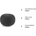 thumbnail image 4 of ZXNYH Pouf Ottoman - Hand Knitted Ottoman Foot Rest, Large Round Pouf, Poufs for Living Room, Bean Bag Ottoman, Floor Pouf, Macrame Chair - 20 Diameter x 14 Height - Mystic Pure Natural, 4 of 4