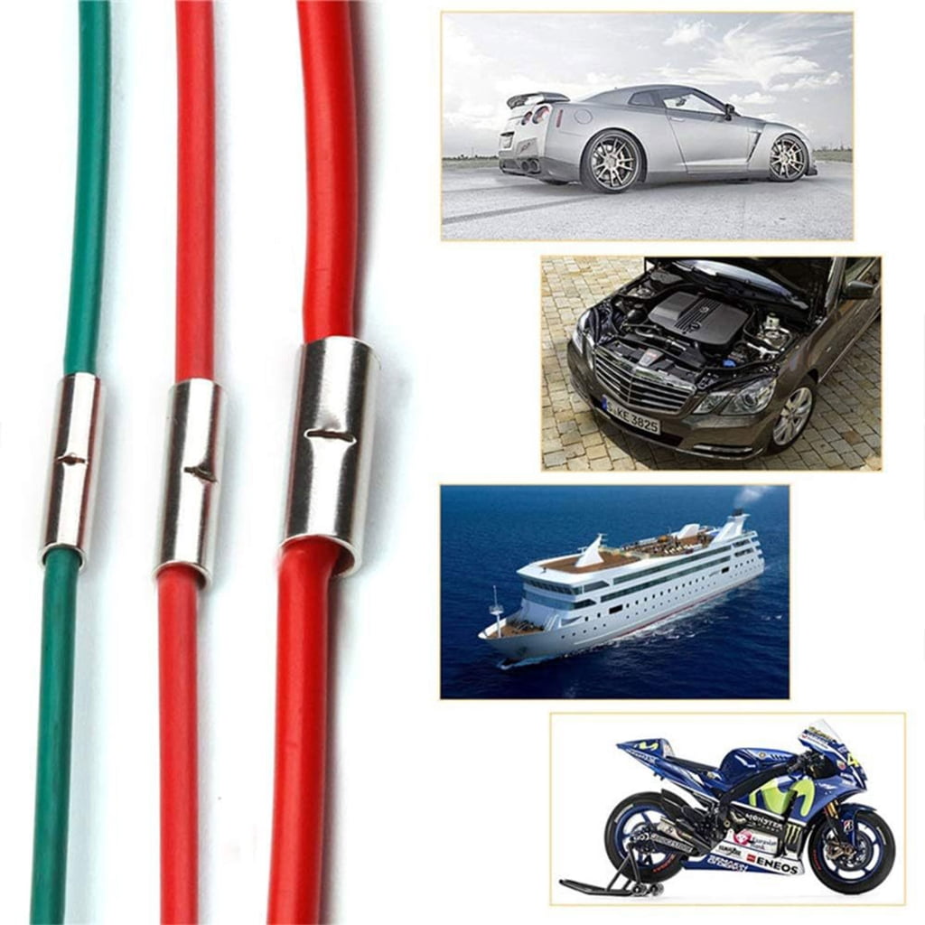 300Pcs Butt Terminals Electrical Wire Connectors Splices Crimp Terminals Sleeve