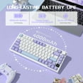thumbnail image 3 of AJAZZ AK820 Pro 75% Wireless Mechanical Keyboard with TFT Smart Display&Knob, Gasket-Mounted Gaming Keyboard, BT/2.4GHz/USB-C Wired (Purple, Gift Switch), 3 of 10