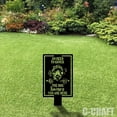 thumbnail image 3 of C-craft Goldendoodle Guard Dog on Duty Yard Sign for Enhanced Security, 3 of 4