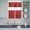 Red, variant on 3 Piece Kitchen Curtains and Valances Set Green Cafe Curtains 36 Inch Length Modern Geometric Fish Scale Abstract Moroccan Valance & Tier Curtain for Living Room Bedroom Window 54"x18" 27"x36"*2