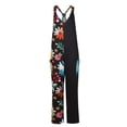 thumbnail image 6 of Women's Casual Camo Tie-Dye Jumpsuits, Loose Sleeveless Adjustable Strap Overall Rompers with Pockets Black M, 6 of 7