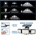 thumbnail image 3 of Lámpara solar de pared para exteriores, LED, 3 cabezales, 192 LED, detector, 3 of 5