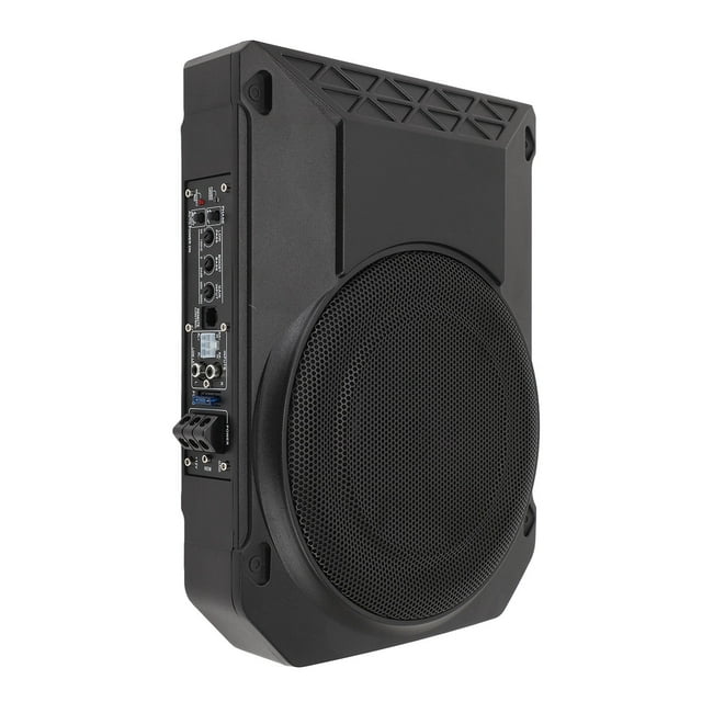 Under Subwoofer, Powerful 800W 2.5 Ohms 10 Inch Active Subwoofer High Level Input for Car Sound System