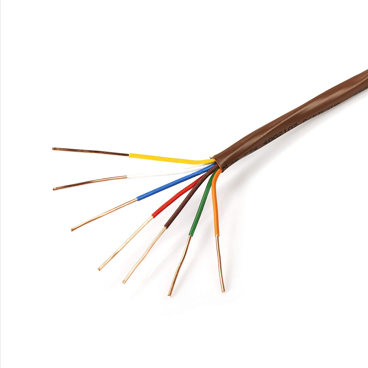THE CIMPLE CO - Thermostat Wire 18/7 -Brown- 18-Gauge Solid Copper 7-Conductor CL2/CMR - 75ft