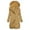 Yellow, variant on Women Winter Coat Warm Winter Jacket with Hood Thick Warm Lined Long Jacket Elegant Long Sleeve Hooded Jacket Winter Plain