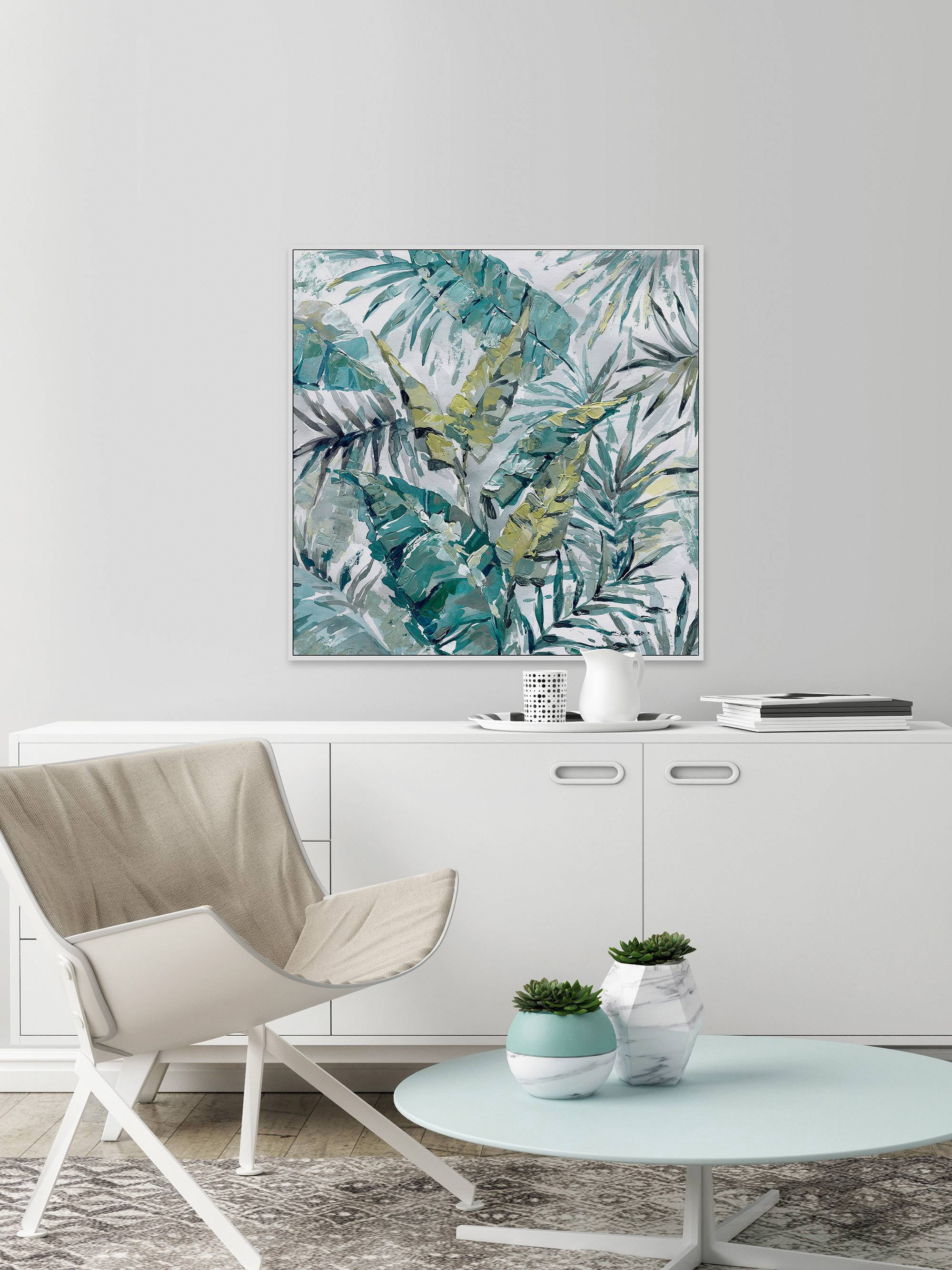 Blissful Floater Framed Painting Print on Canvas