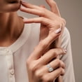 thumbnail image 2 of Pear and Emerald Cut Moissanite 18k Toi Et Moi Ring with Split-Pavé Band, 2 of 6