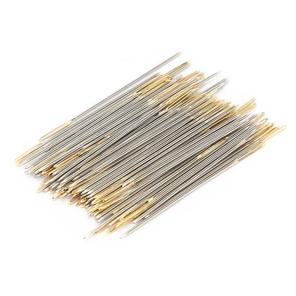 100Pcs Cross Stitch Needles Metal Large Eye Sewing Stitching Embroidery with Storage Box26#