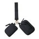 thumbnail image 5 of Bolsa de pulsera de llavero bolsita de nylon doble bolsita portátil con bolso con cremallera pequeña con llaves para salir de compras viajes Negro, 5 of 8