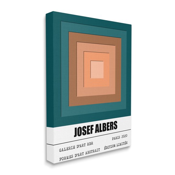 Stupell Industries Traditional Albers Abstraction Layered Geometric Square Forms, 36 x 48, Designed by Ros Ruseva