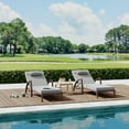 thumbnail image 6 of Outdoor Chaise Lounge Chairs Set of 2, Adjustable 5-Position Rattan Patio Pool Lounge Chair with Cushion, Arm, Pillow and Rolling Wheels for Outside Poolside Backyard Deck Porch, 6 of 8