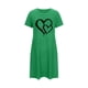 thumbnail image 5 of Camisón corto de talla grande para mujer, camisón de manga corta con estampado de pecho a la moda, camisón para mujer, 5 of 7