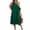 Green, variant on Women'S Boho One Shoulder Short Sleeve Smocked Ruffle Swing Midi Dress Green S