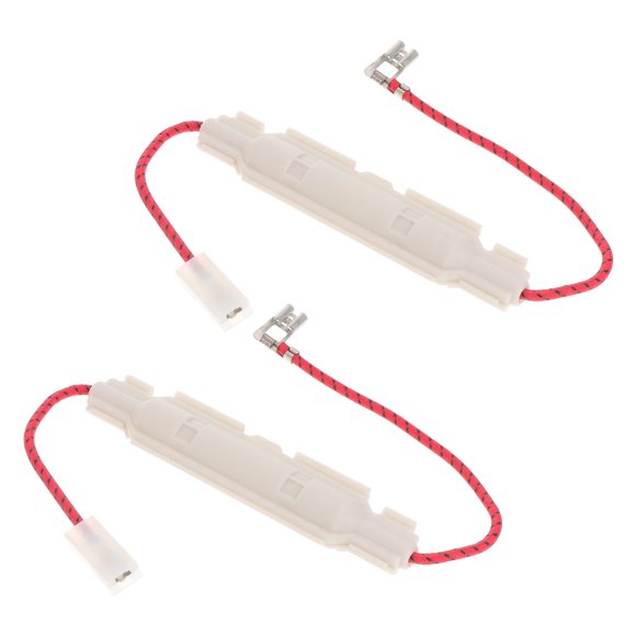 Luxshiny 2Pcs Microwave Thermostat Fuse White Plastic Replacement for Microwave Maintenance Users