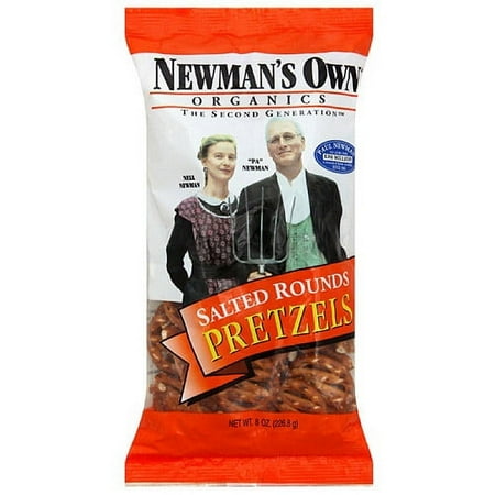 Newman's Own Organics Salted Pretzel Rounds, 8 oz (Pack of 12)