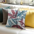 thumbnail image 3 of BANET Cozy Decorative Throw Pillow Covers,Pillow Covers for Couch Sofa Bed,Leaves Pattern,Burgundy Red Cream White, 3 of 5
