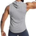 thumbnail image 4 of JTieacloth Top Hanger Male Sports Vest Men's Mesh Breathable Fitness Vest Sweaty Running Hooded Basketball Vest, 4 of 4