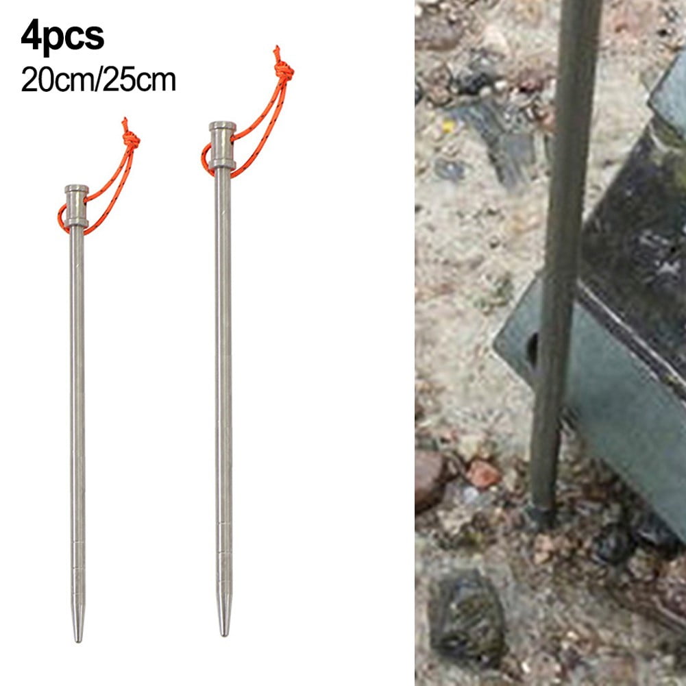Lylong Tent Pegs With Reflective Rope Made From Lightweight Titanium Material