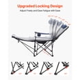 thumbnail image 4 of KFFKFF Chaise de Camping Inclinable, 4 Positions Réglables, Chaise Longue Pliante Portable pour Adultes, Chaise de Plage en Maille, Bleu, 4 of 9
