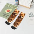 thumbnail image 5 of Salouo Happy Fluffy Running Dog Pattern Unisex Middle Tube Socks,Middle-Finger Knee High Socks Over The Calf Tube Stocking Crew Stockings for Women and Men Tube Socks, 5 of 8