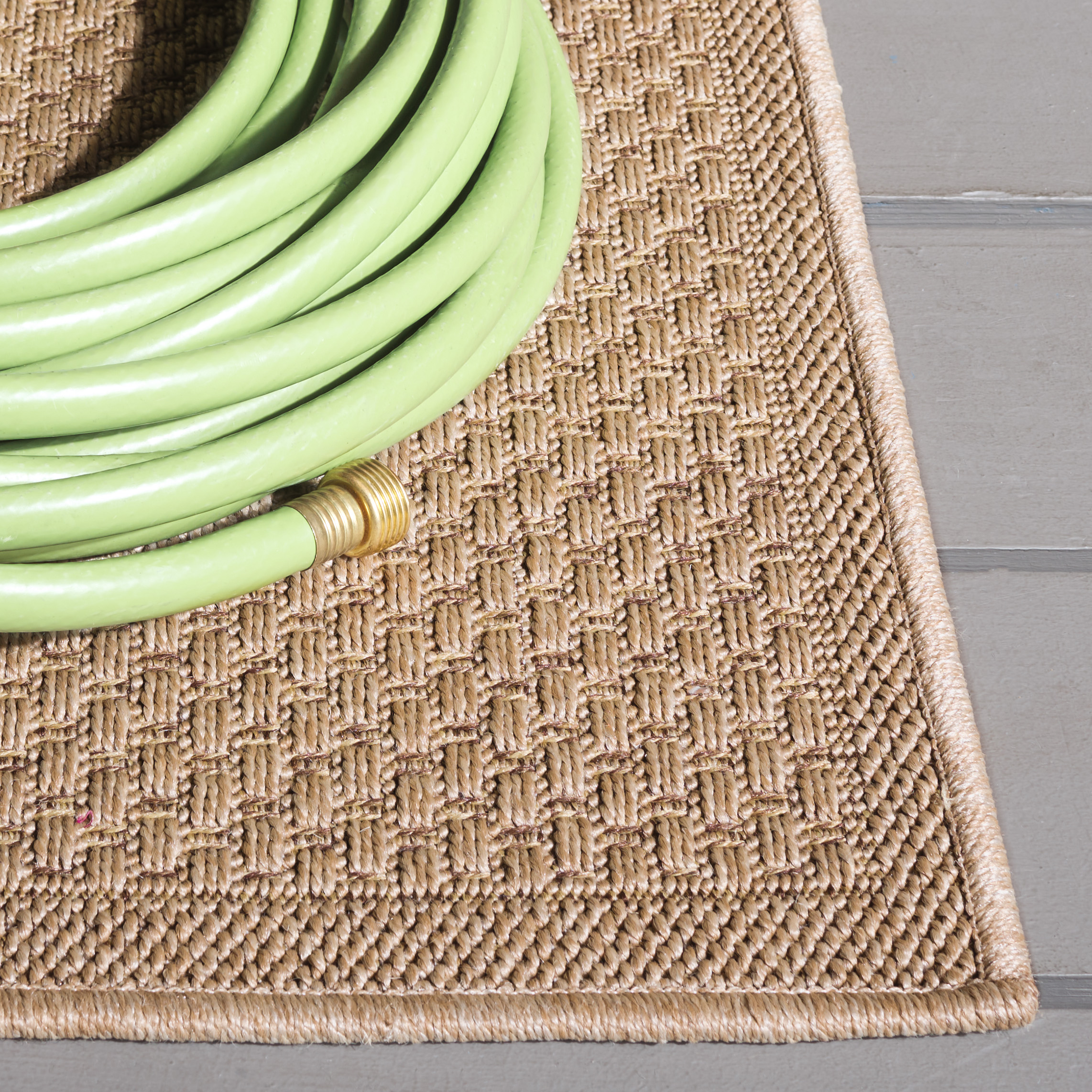 SAFAVIEH Atrium Sisal Christy Solid Indoor/Outdoor Area Rug, Beige, 9' x 12'