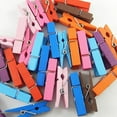 thumbnail image 6 of Ludlz Mini Natural Wooden Clothespins Photo Paper Peg Pin Craft Clips 20 Pcs Multi-color Wood Clothespins Wooden Laundry Clothespins Paper Craft Clip, 6 of 7