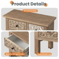 thumbnail image 7 of FOROUTIA 8 Drawer Wooden Chest with Floral Pattern,Wood Grain Finish Dresser for Bedroom,Living Room, 7 of 7