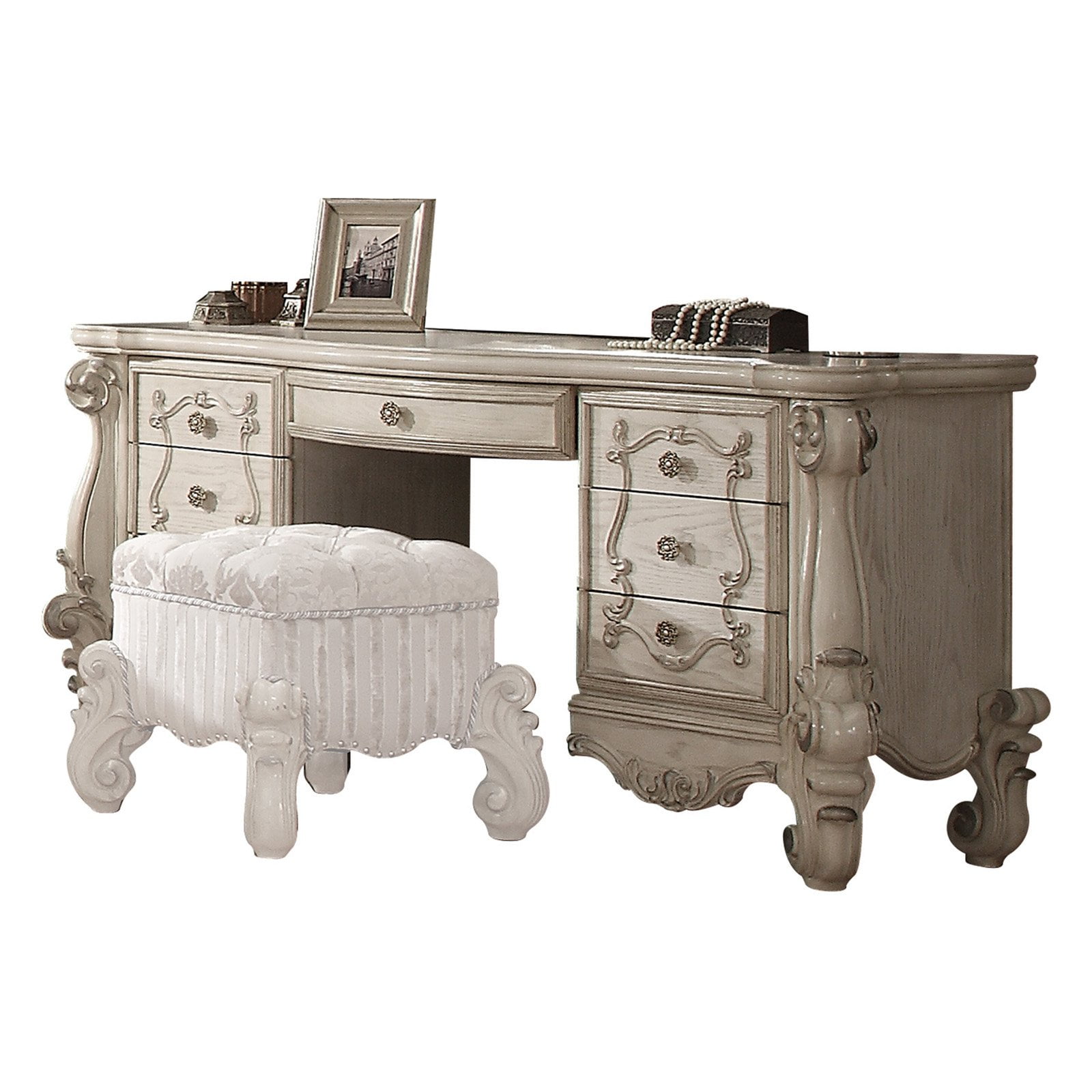 Acme Furniture Versailles Vanity Desk with Optional Stool