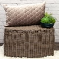 thumbnail image 3 of Parkland Collection Bazyli Transitional Quilted Taupe Throw Pillow, 3 of 7