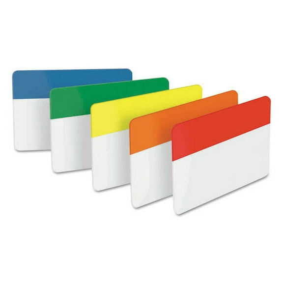 Tabs, 1/5-Cut Tabs, Assorted Primary Colors, 2" Wide, 30/Pack | Bundle of 2 Packs