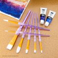 thumbnail image 2 of RCC 408 | Crafter's Choice™ 7pc White Taklon Variety Brush Set, 2 of 8