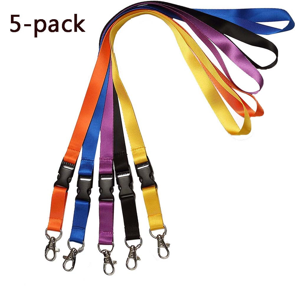 10 Pack Neck Lanyard Strap for Key Chains/ID Holder/Phones/Bags/Accessories with Quick Release Buckle 